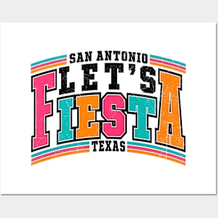 Cinco De Mayo Let's Fiesta San Antonio Texas Retro Vintage Posters and Art